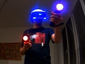 playstation vr move controller glowing