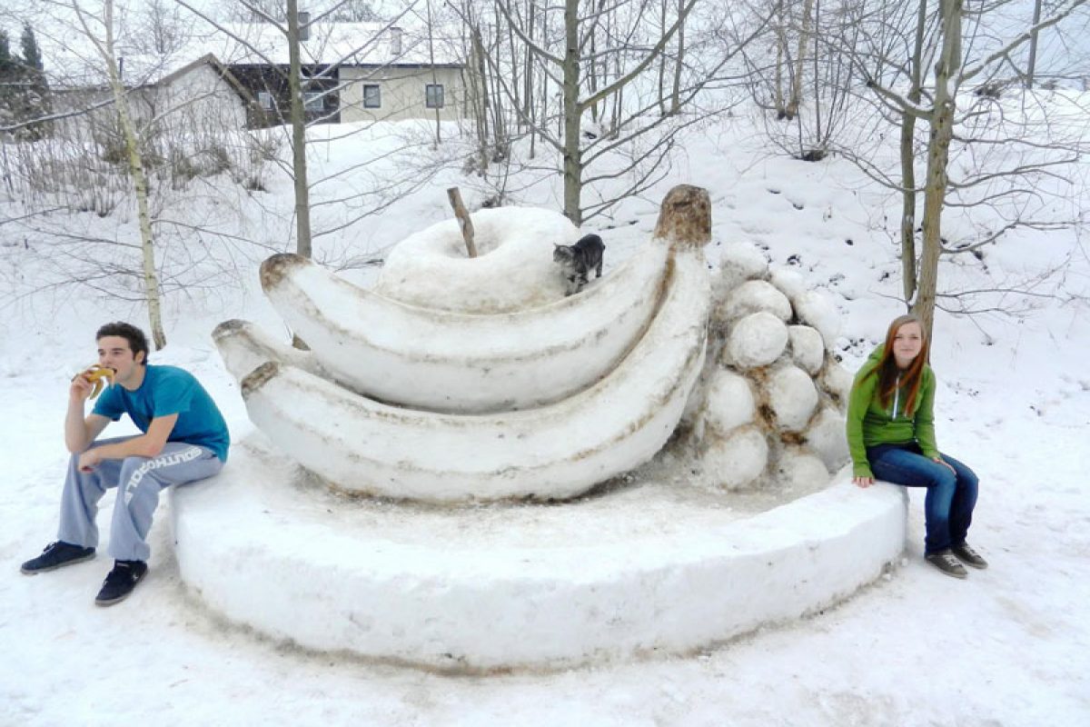 Schneemannbauen 2.0 – so arbeitet ein Snow-Art-Künstler