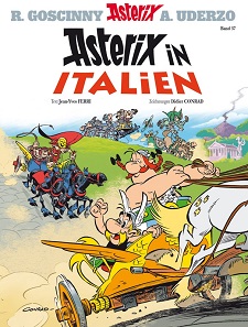 cover, asterix in italien, asterix, obelix, idefix, neuer band, band 37, cover, gewinnspiel