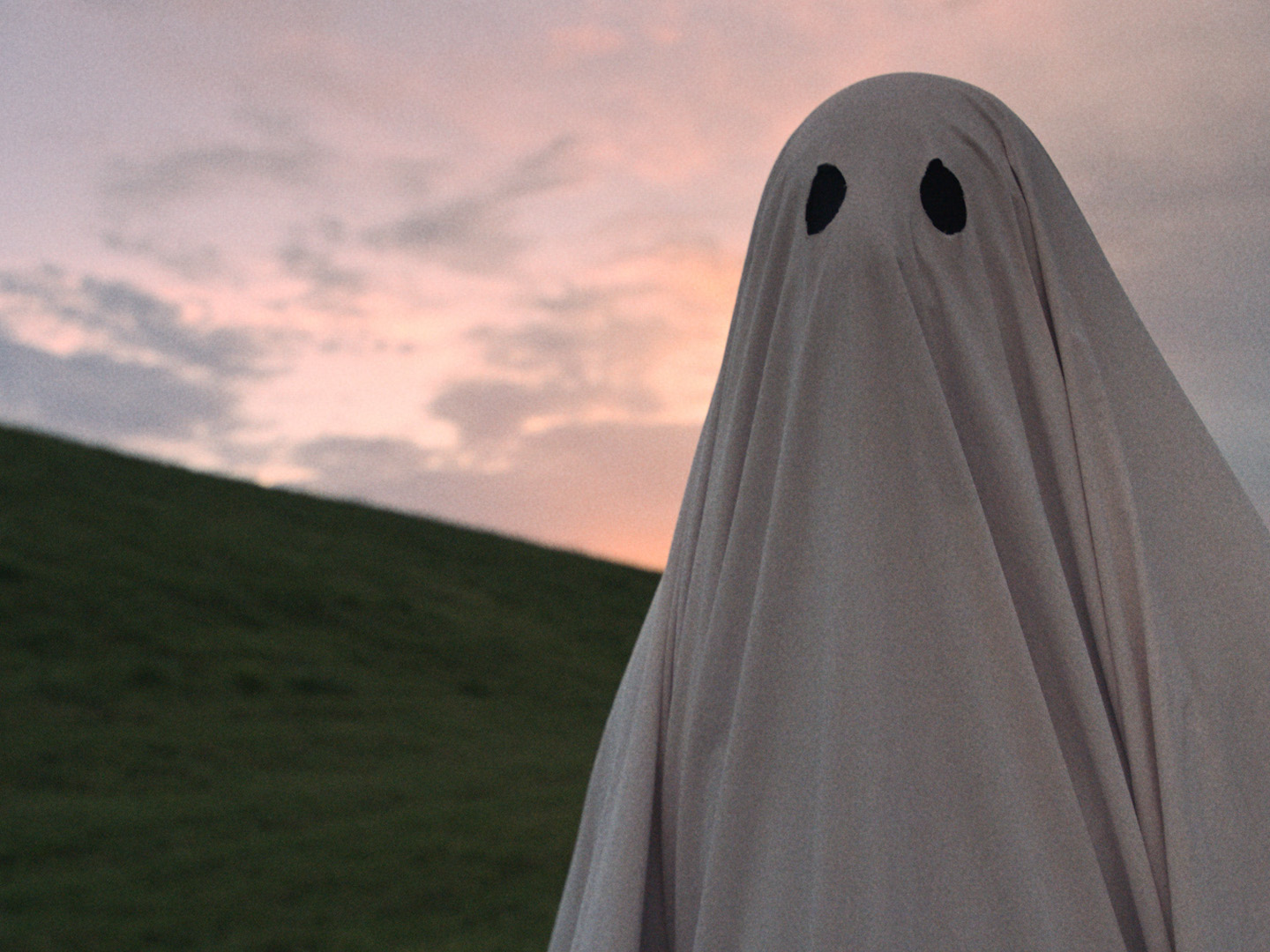 a ghost story, film, geist, leintuch, wiese