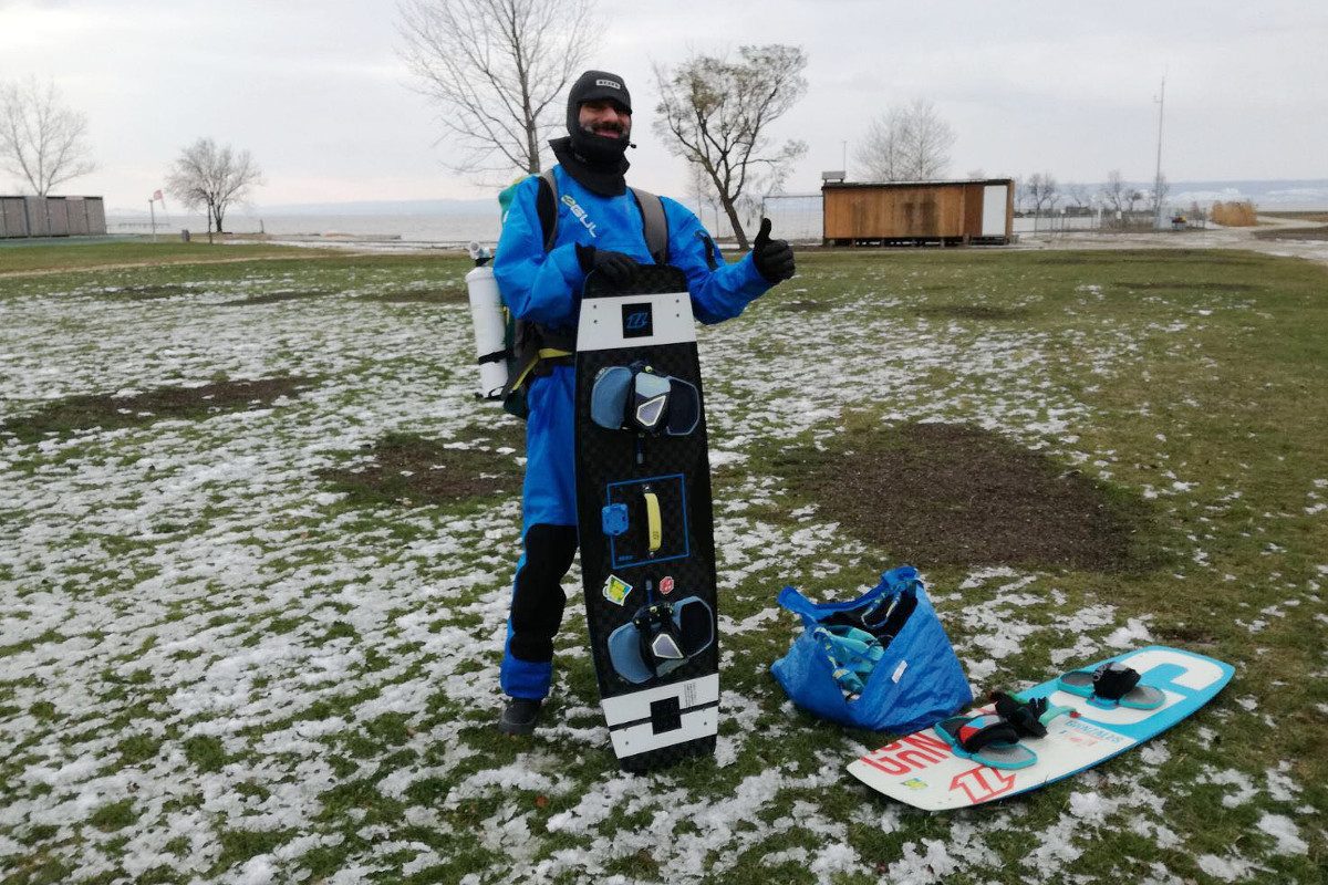 Winter-Kiten am Neusiedler See: “Wir sind die Wahnsinnigen!”