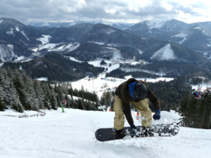 annaberg, piste, snowboarder, test