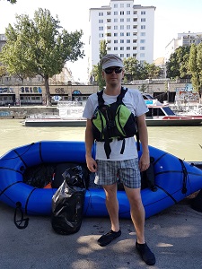 packraft, boot, donaukanal, wien, twin city liner, schwimmweste