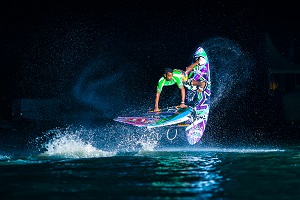 tonky frans, tow in contest, flutlicht, bewerbe, surf worldcup, neusiedler see, 2018