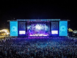 musikfestivals, crowd, live, stage, fans, blue stage