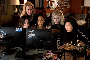 Ocean's 8, computer, sandra bullock, sarah paulson, rihanna, cate blanchett, awkwafina