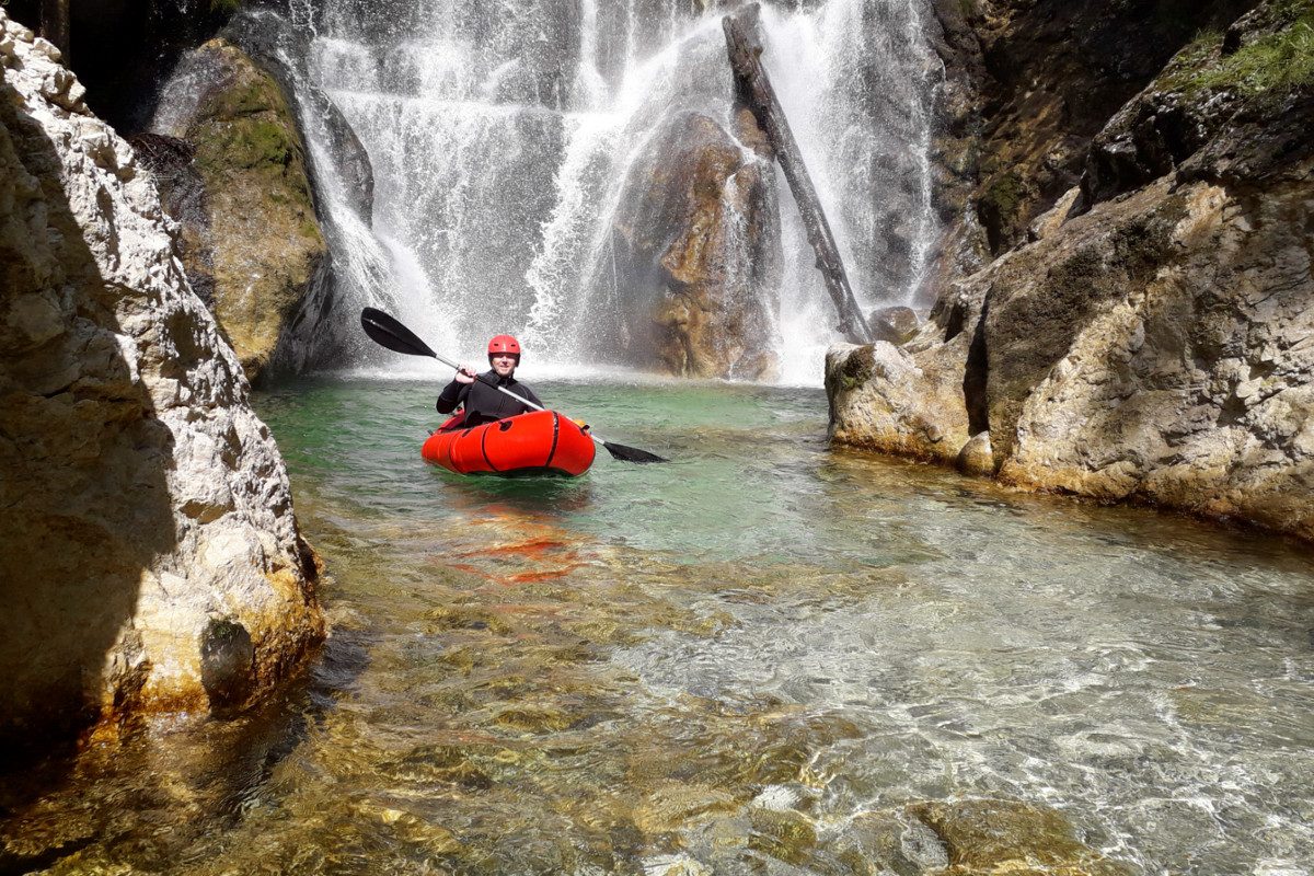 Packrafting-Test in der Steiermark: Ein Alligator in der Salza