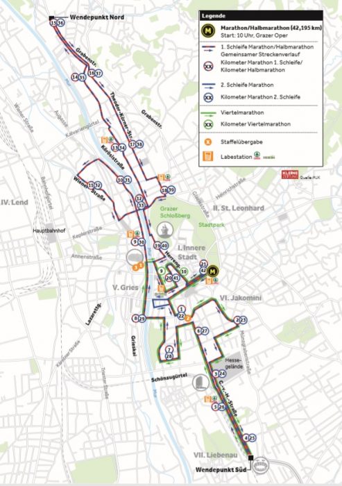 graz, marathon, strecke, plan