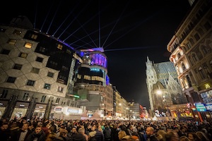 wiener silvesterpfad 2018, graben, haas haus, stephansdom, stephansplatz, silvester, party, menschen