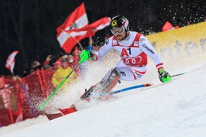 Marcel Hirscher, Action, Slalom, Nightrace, Planai