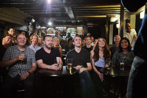 after life, ricky gervais, tony way, tom basden, mandeep dillon, pub, comedian,