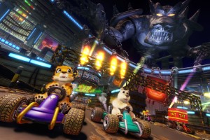 Karts, Bär, Tiger, Rennen, Crash, Bandicoot, Racer, Game