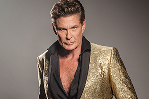 david hasselhoff, outfits, goldenes sacko