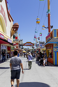 giant dipper, boardwalk, vergnügungspark, santa cruz, kalifornien, achterbahn, bunt