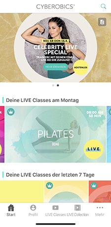 cyberobics, hollywood training, die besten fitness-apps