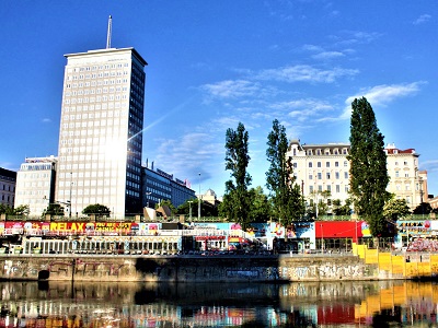 Donaukanal, Ringturm, Grafitti