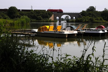 badeseen, teiche, bernhardsthaler teich, brücke, züge