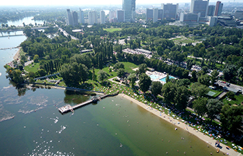 strandbad alte donau, holzsteg, wien