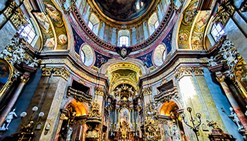 peterskirche, innenstadt, graben, barock, gold, fresko, schönste kirchen in wien,