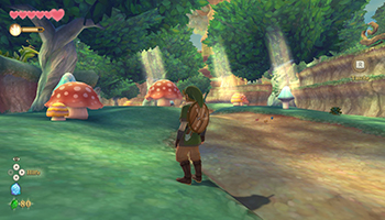 skyward sword hd, phirone, link, pilze, wald, erstes level, test, review, switch,