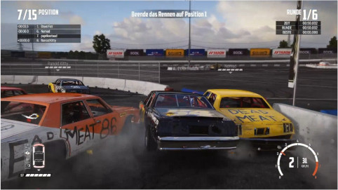 arcade rennspiel, wreckfest, stockcar, demolition derby