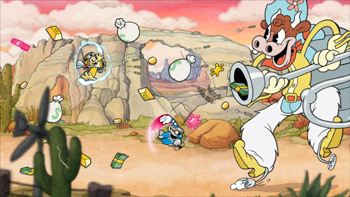 Cuphead, Kuh, Cartoon, Shoot'em'Up