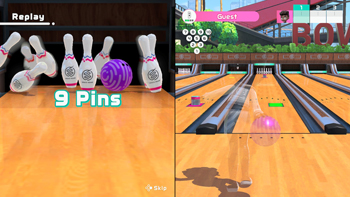 Switch Sports, Multiplayer, Bowling