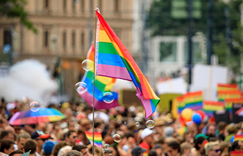 regenbogen, fahne, lgbtiq, wien