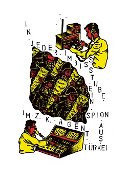 Ricaletto illustriert den Song Militürk von Fehlfarben im Comicbuch Monarchie und Alltag