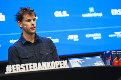 Dominic Thiem bei der Pressekonferenz der Erste Bank Open, 2022