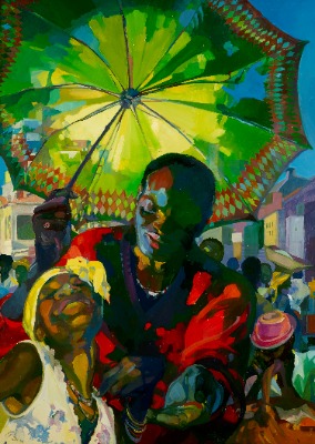 Ruth Baumgarte verarbeitete ihre Afrika-Reisen in ihren Gemälden.