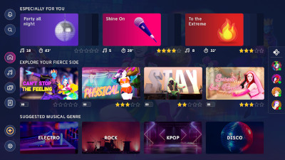 Das neue Interface von Just Dance 2023