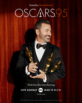 Jimmy Kimmel mit dem Oscar in der Hand.