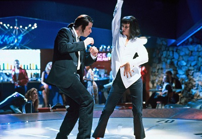 John Travolta und Uma Thurman tanzen im Diner in Pulp Fiction