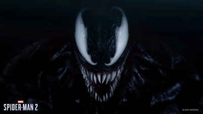 Ein Closeup von Bösewicht Venom