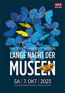 Plakat für ORF Lange Nacht der Museen 2023