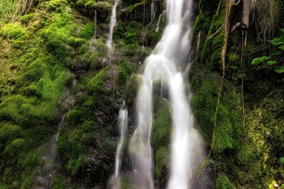 Langzeitbelichtung eines Wasserfalls in den Ötschergräben