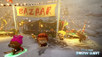 South-Park-Charaktere laufen im Schnee