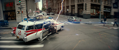 Die Ghostbusters auf Streife auf den Straßen New Yorks.