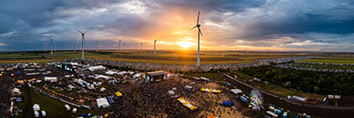 Panoramabild vom Nova Rock Gelände