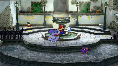 Mario macht im Untergrund von Rogueport einen Sprung