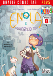 Aus der Gratis Comic Tag-Auswahl: der Comic "Enola und die fantastischen Tiere – Der geheimnisvolle Wasserspeier" aus dem Edition Helden Verlag