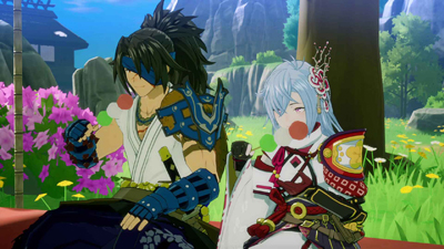 Zwei Hauptcharaktere in Rune Factory haben ein romantisches Picknick