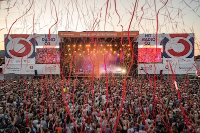 Blick auf die Hauptbühne am Donauinselfest