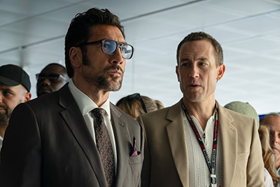 Javier Bardem als Ruben Cervantes und Tobias Menzies als Peter Banning