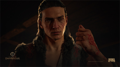 Der Protagonist von Blood of Dawnwalker im Fokus des Bilds