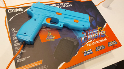 Die Packung der G’AIM’E und die blaue Light-Gun