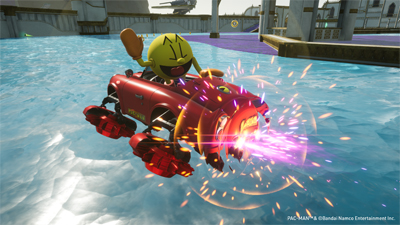 Pac-Man in einem roten Kart in Sonic Racing: CrossWorlds