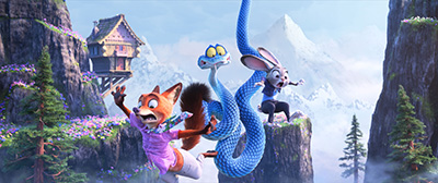 Die Cops Judy Hopps (Ginnifer Goodwin) und Nick Wilde (Jason Bateman) geraten mit Gary De’Snake (Ke Huy Quan) in ganz schön gefährliche Situationen.