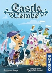Castle Combo Spielcover mit Herold auf einem Pferd, Dorf und Schloss